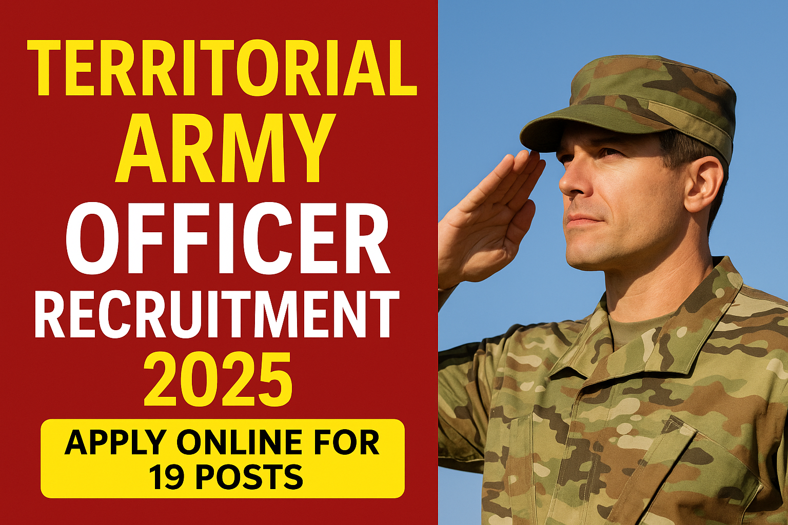 Territorial Army Officer Recruitment 2025 – Job in Odisha